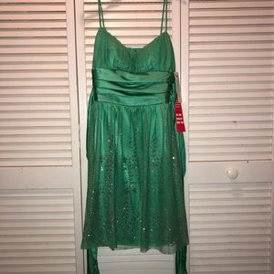 Sparkly Aqua Green Colored Mini Dress